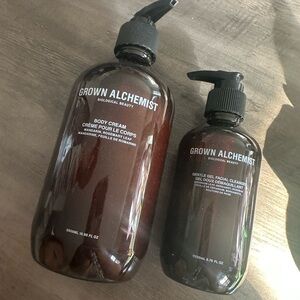 Grown Alchemist body cream & facial cleanser bundle